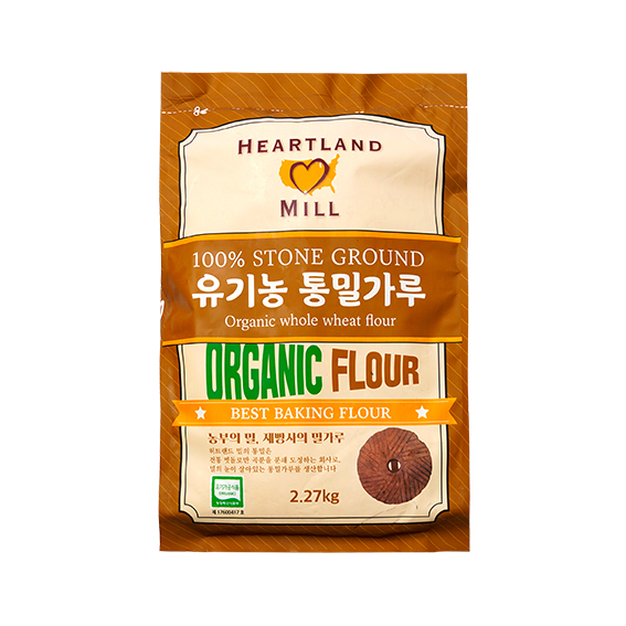 밀배아가 살아있는 허트랜드밀 유기농 통밀가루 2.27kg (완제품) - 상품 이미지