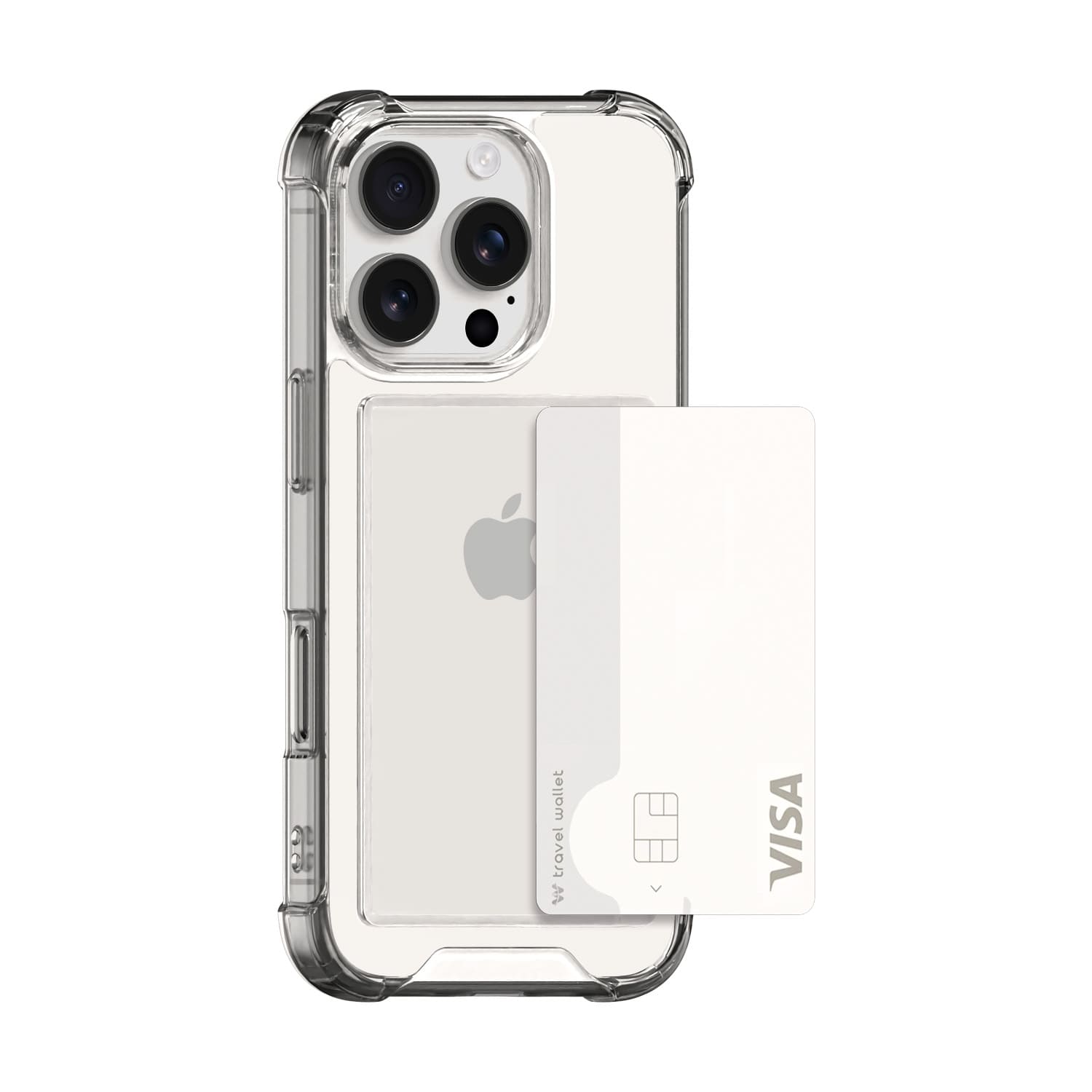 168cm 아이폰 카드수납 케이스 범퍼 클리어 투명, 아이폰16 프로