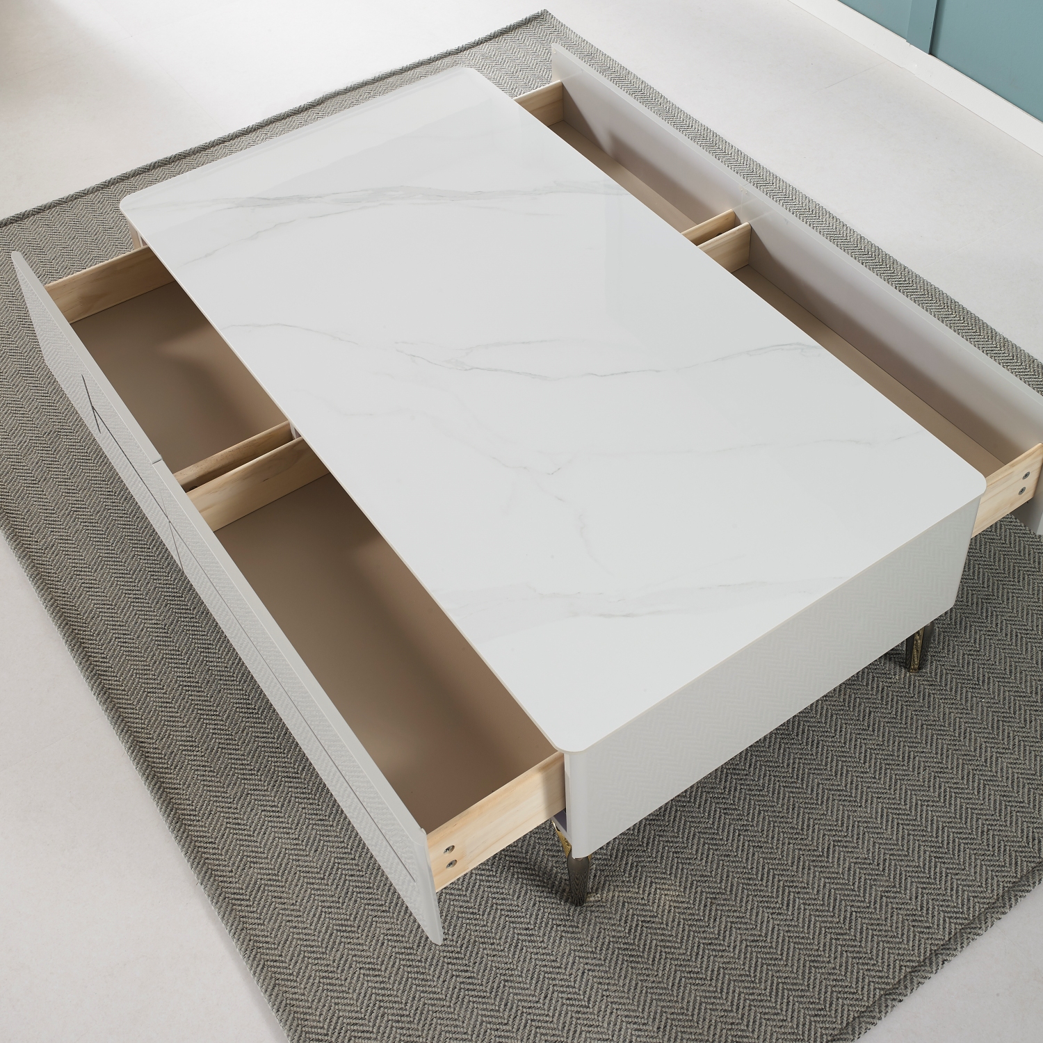 제이 포세린 세라믹 거실테이블 소파테이블 1300, 연베이지