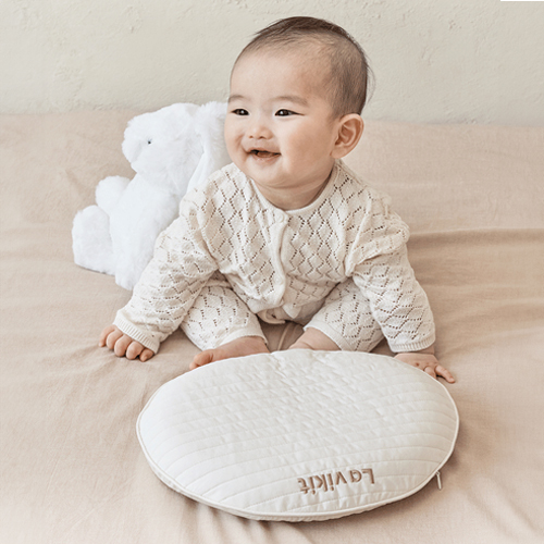 라비킷 라이너루프트필로우 순면 누빔 커버 아기짱구베개 면커버 - 메인 이미지