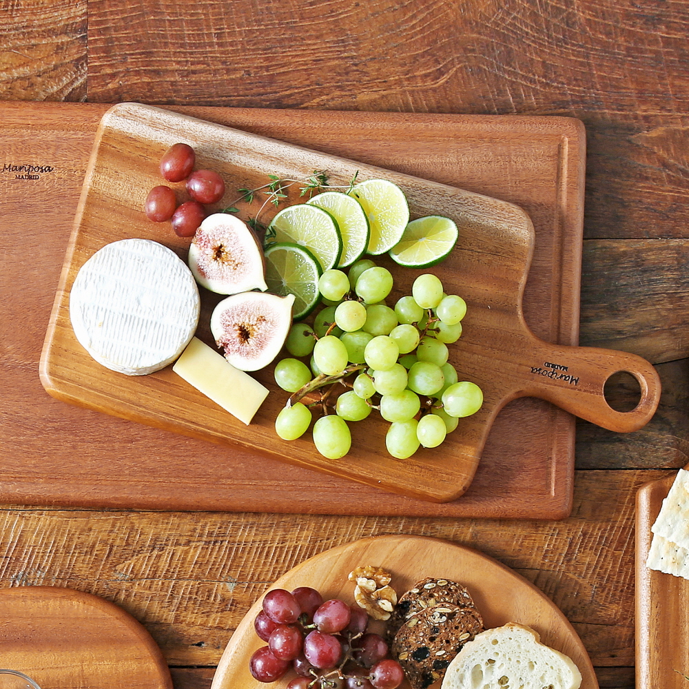마리포사 마호가니 나무도마 원목도마 플레이팅 / 41cm, 사각 손잡이
