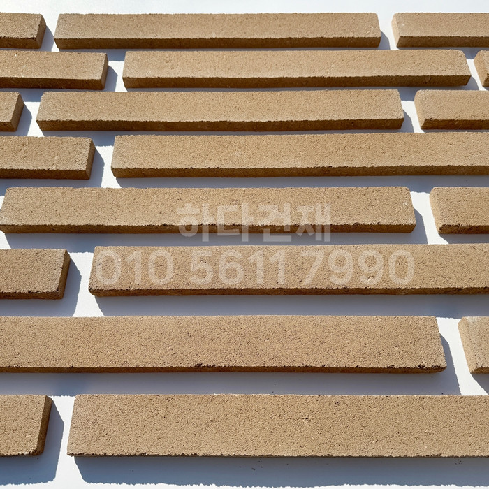 케이 모노타일 국내생산 490x53x19T 베이지 / 하다건재 와이드 롱브릭타일