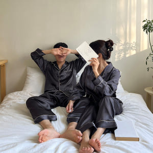 신혼부부 커플 잠옷 세트 긴팔 부모님 잠옷 브랜드 착용 후기 | 사이즈/핏 총정리 - 상품 이미지 1