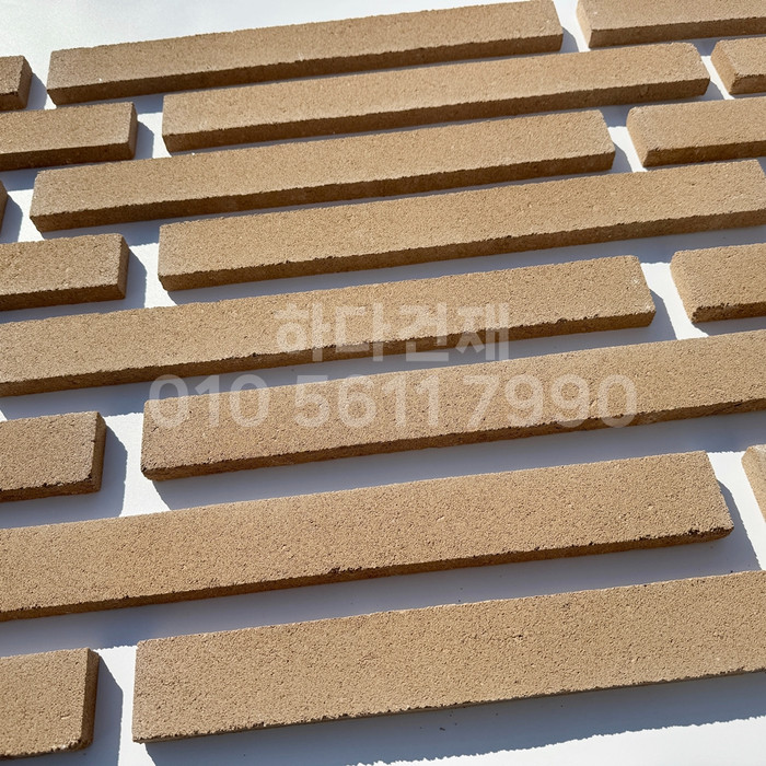 케이 모노타일 국내생산 490x53x19T 베이지 / 하다건재 와이드 롱브릭타일