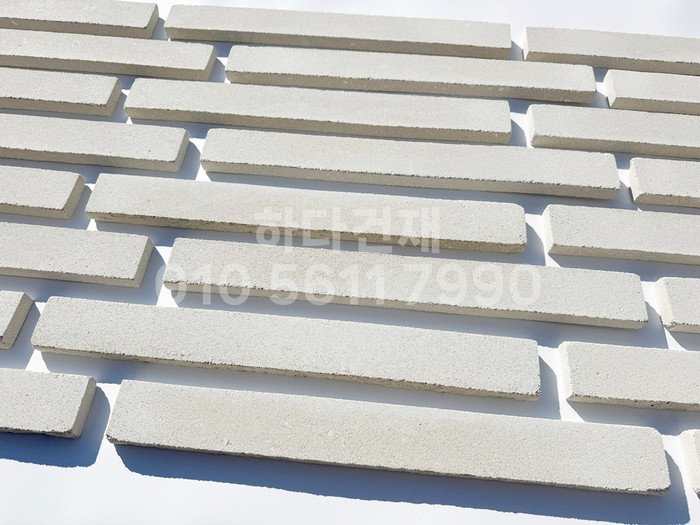 케이 모노타일 국내생산 490x53x19T 화이트 / 하다건재 와이드 롱브릭타일