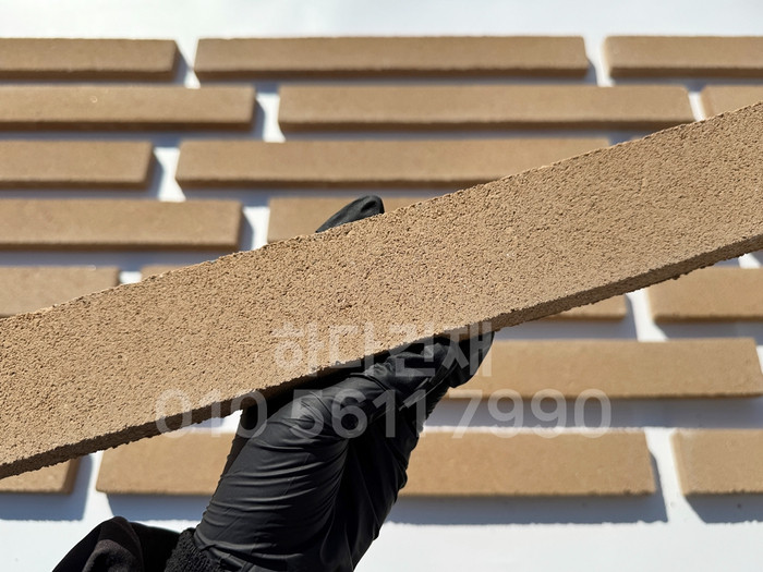 케이 모노타일 국내생산 490x53x19T 베이지 / 하다건재 와이드 롱브릭타일