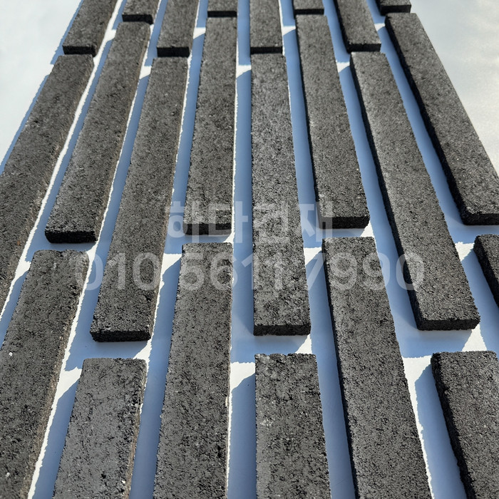 케이 모노타일 국내생산 490x53x19T 블랙 / 하다건재 와이드 롱브릭타일