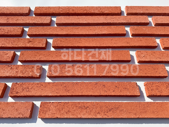 케이 모노타일 국내생산 490x53x19T 레드 / 하다건재 와이드 롱브릭타일