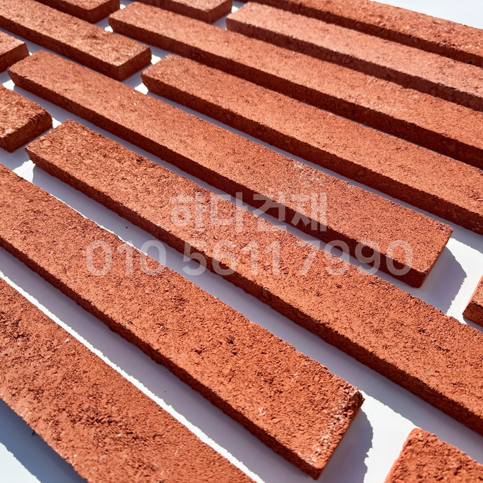 케이 모노타일 국내생산 490x53x19T 레드 / 하다건재 와이드 롱브릭타일