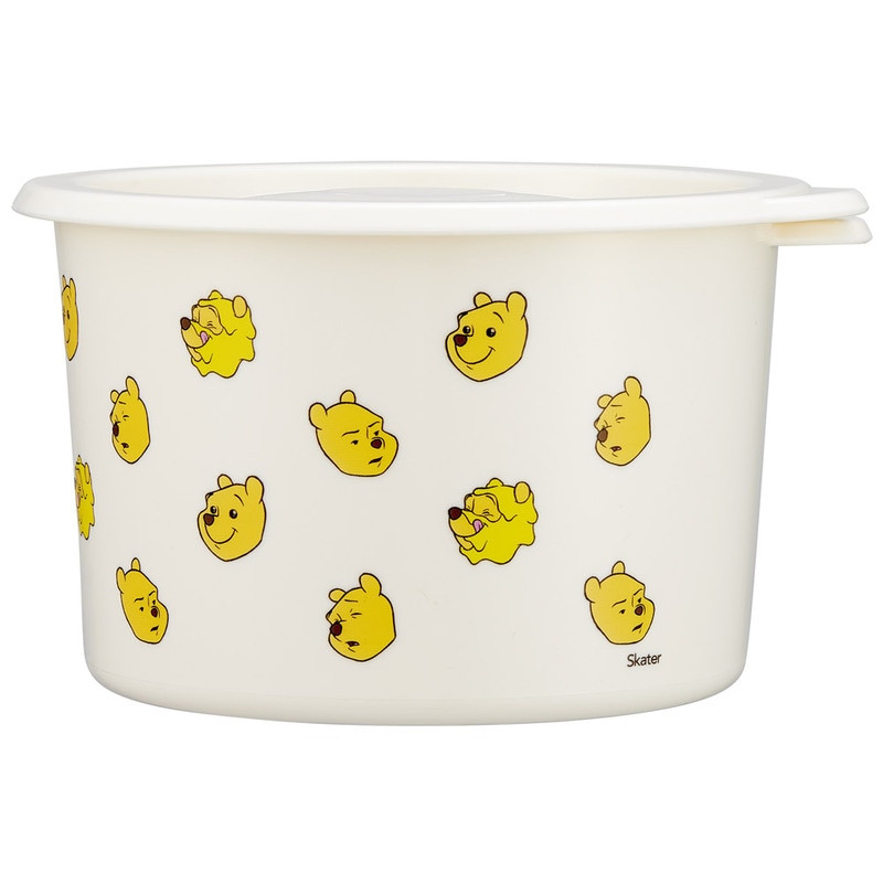 [발주상품 2~4 영업일 후 발송예정] 스케이터 곰돌이푸 퍼니 페이스 캐릭터 원터치 밀폐 보존용기 600ml SOT6 - 하카타몰