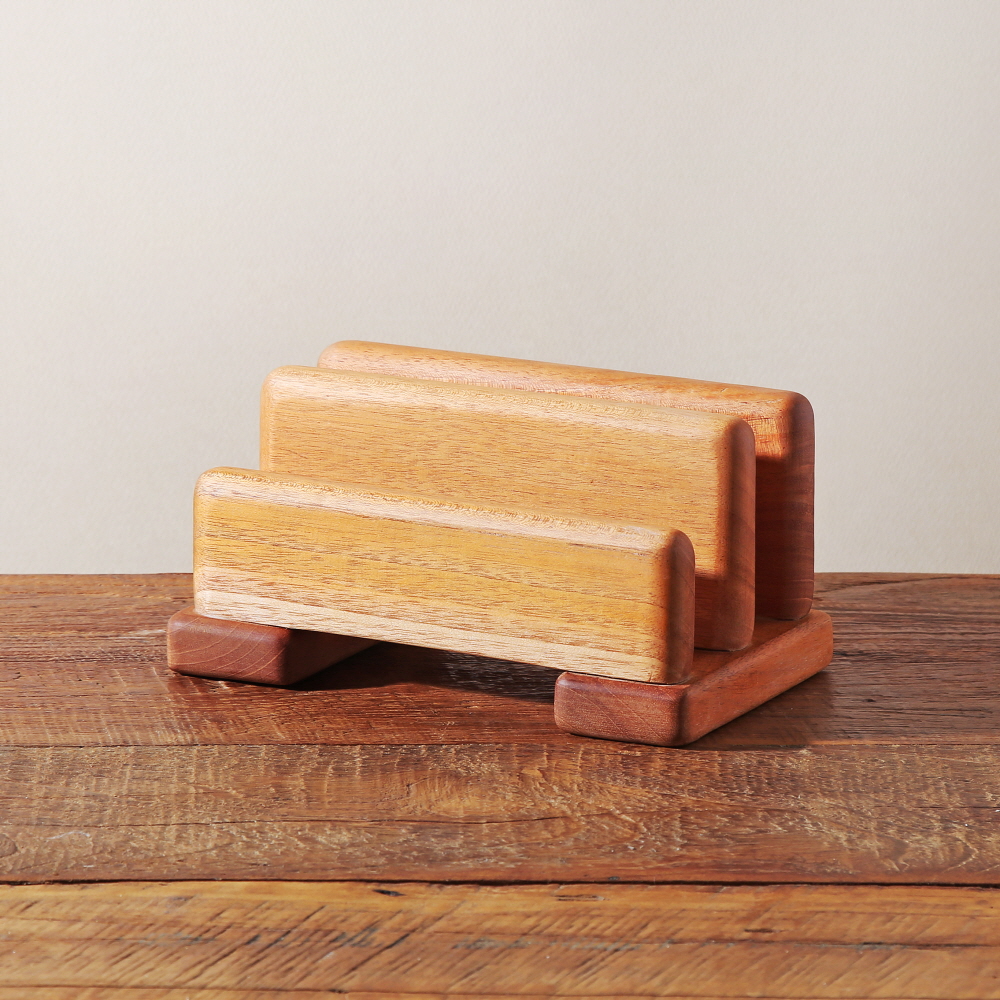 마리포사 마호가니 나무도마 원목도마 플레이팅 / 21cm, 거치대 2구