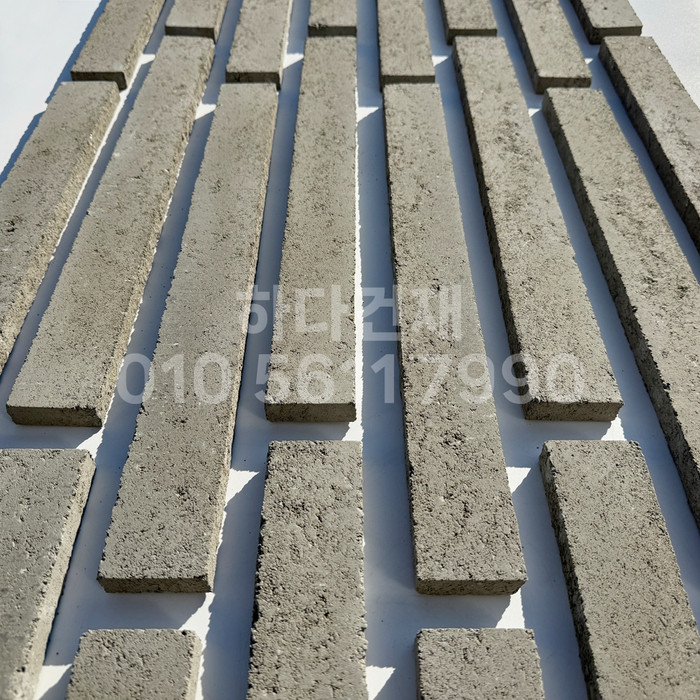 케이 모노타일 국내생산 490x53x19T 시멘트그레이 / 하다건재 와이드 롱브릭타일