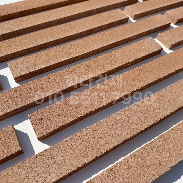 케이 모노타일 국내생산 490x53x19T 카라멜브라운 / 하다건재 와이드 롱브릭타일