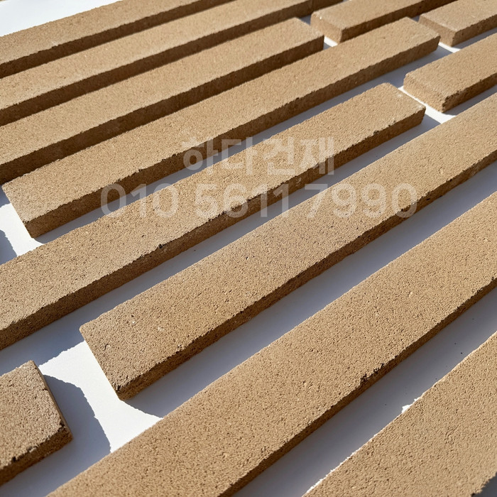 케이 모노타일 국내생산 490x53x19T 베이지 / 하다건재 와이드 롱브릭타일