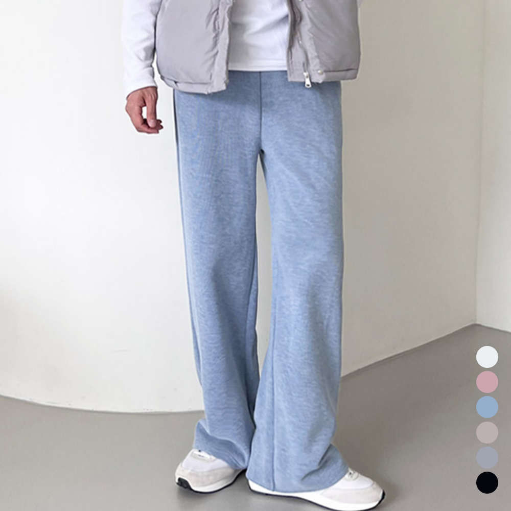 남자겨울통바지 기모 체육복 트레이닝 츄리닝 통큰 와이드 팬츠 - 상품 이미지