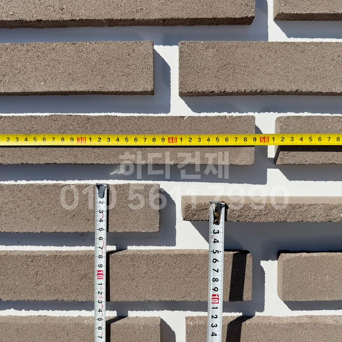 케이 모노타일 국내생산 490x53x19T 브라운 / 하다건재 와이드 롱브릭타일