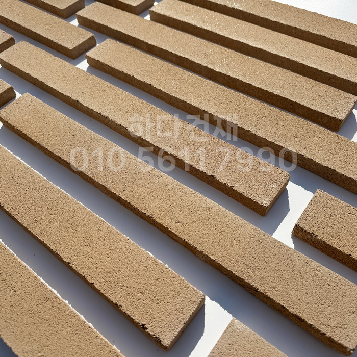 케이 모노타일 국내생산 490x53x19T 베이지 / 하다건재 와이드 롱브릭타일