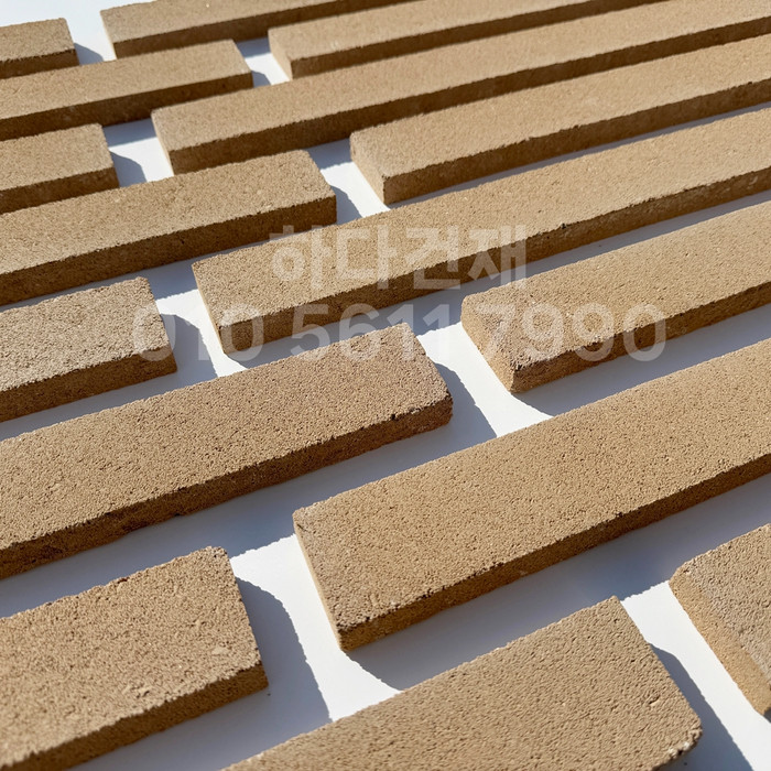 케이 모노타일 국내생산 490x53x19T 베이지 / 하다건재 와이드 롱브릭타일