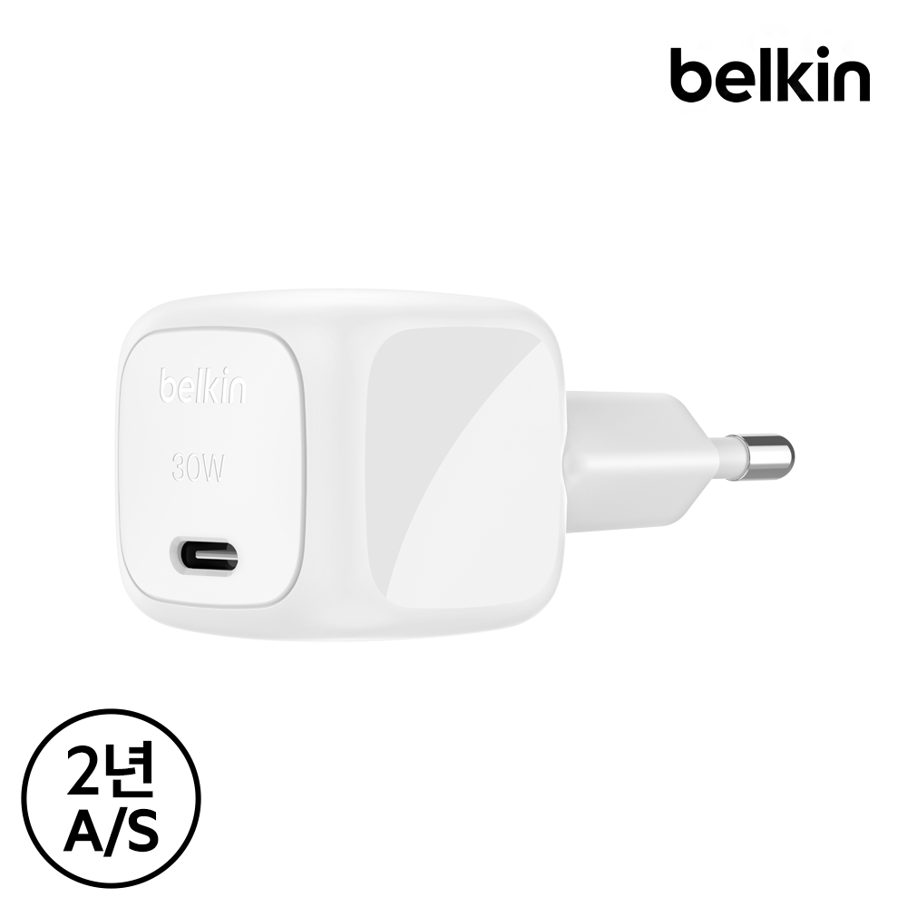 벨킨 30W USB C타입 PD 3.1 PPS 초소형 고속 충전기 WCA008kr 갤럭시 S25 아이폰 아이패드 호환