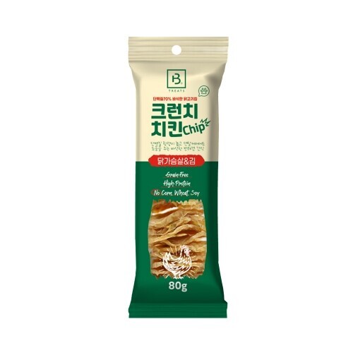 브리더랩 크런치 닭가슴살+김, 80g, 1개 - 상품 이미지
