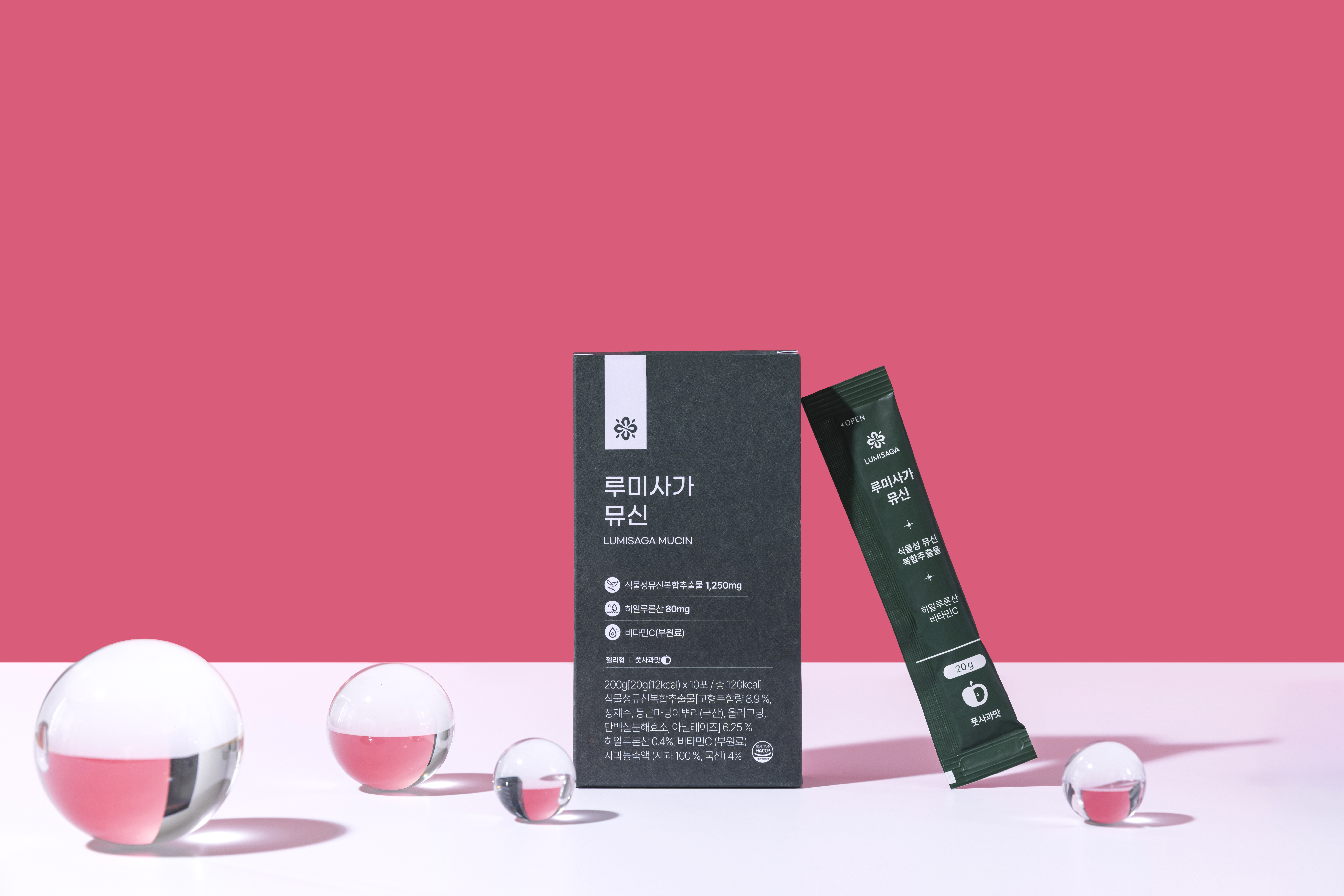 루미사가 뮤신 히알루론산 식물성뮤신 이너뷰티 젤리 풋사과맛 인어타임 10포, 10개 - 상세 이미지 2
