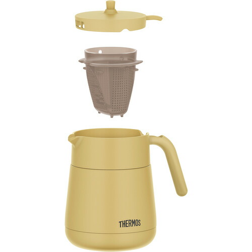 써모스 Thermos 진공 보온 차 주전자 700ml TTE-700 베이지 - 상세 이미지 3