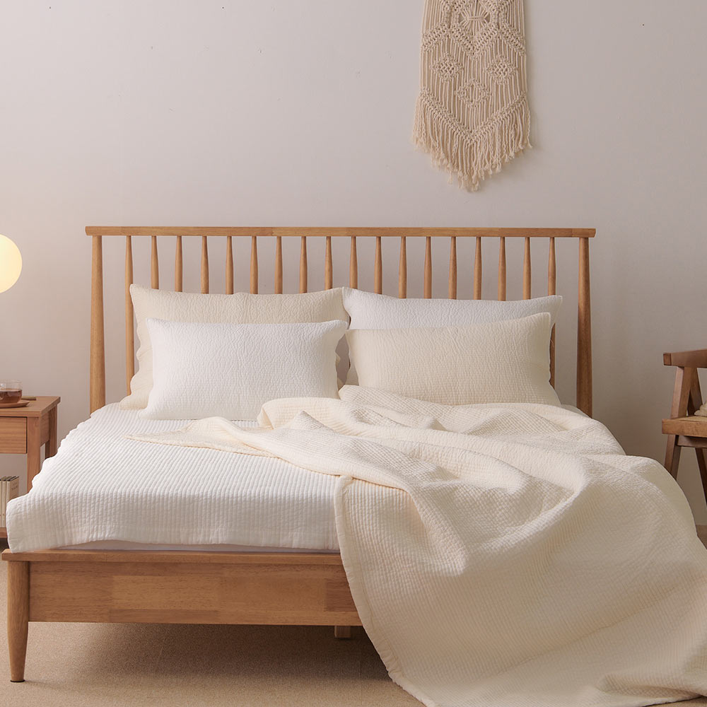 루트포레스트 순면 이불패드 피그먼트 퀸 매트리스패드 60수 아사면 침대패드 Q