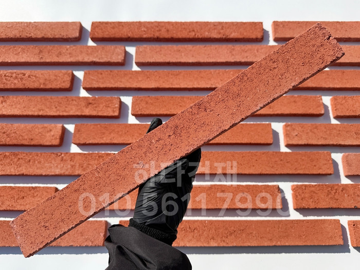 케이 모노타일 국내생산 490x53x19T 레드 / 하다건재 와이드 롱브릭타일