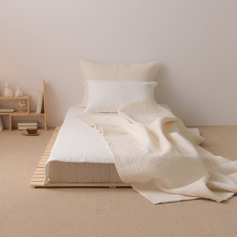 루트포레스트 피그먼트 순면 침대 이불겸 패드 알러지케어 매트리스슈퍼싱글 60수아사면 SS