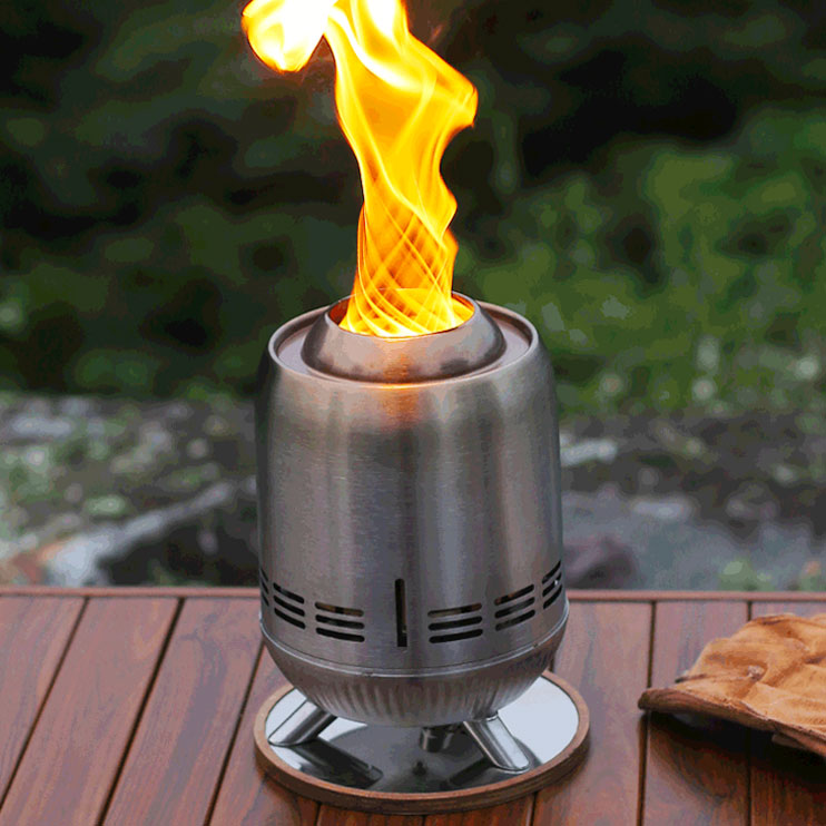 꾸버스 토네이도 화로대 캠핑 이중연소 회오리 불멍 BBQ 화로 휴대용 테이블 바베큐그릴 M