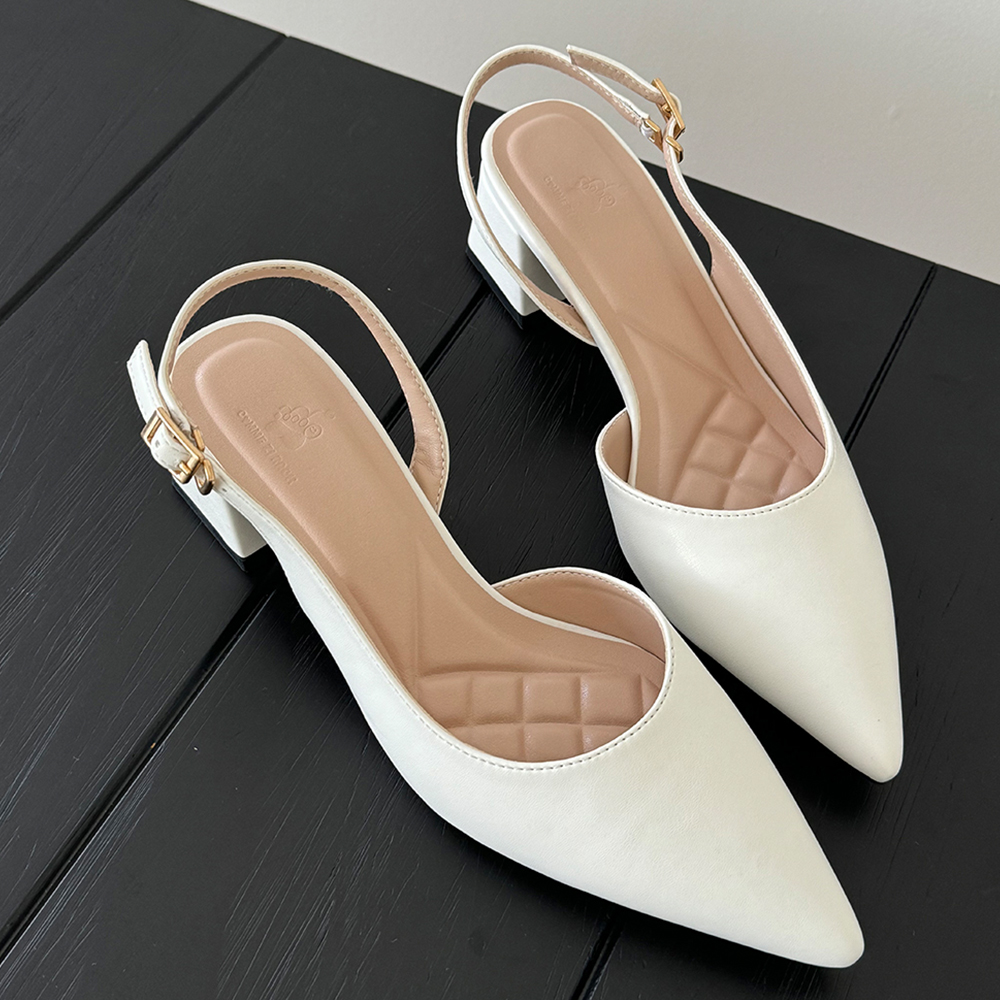 스틸레토 슬링백구두 발편한 하객룩 미들힐 슬링백 슈즈 5CM