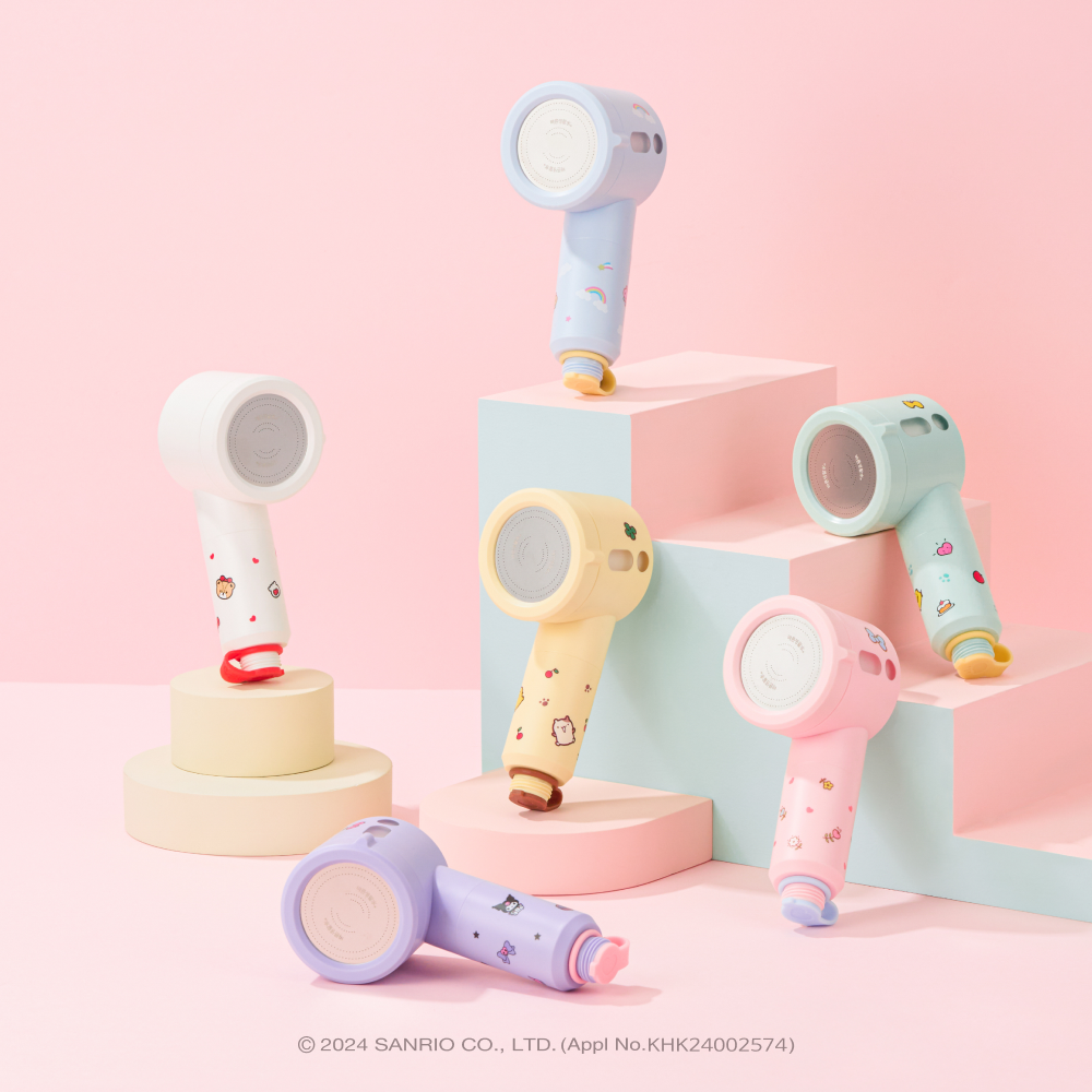 [단독] 바른생활수 산리오캐릭터즈 여행용 미니 필터 샤워기 헤드 헬로키티 베트남 샤워필터