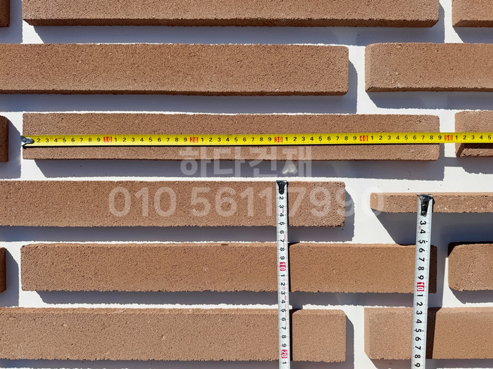 케이 모노타일 국내생산 490x53x19T 카라멜브라운 / 하다건재 와이드 롱브릭타일