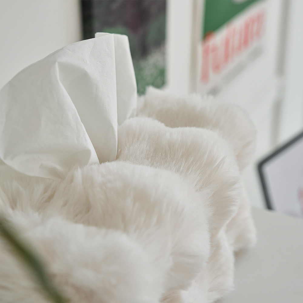 몽글몽글 밍크 라떼 사각 티슈케이스 티슈커버 직사각형 각티슈