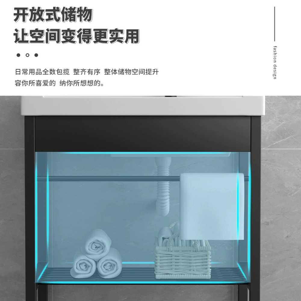 빨래판세면대 손빨래 하부 선반 개수대 베란다 세면볼 실버 50cm - 상세 이미지 4