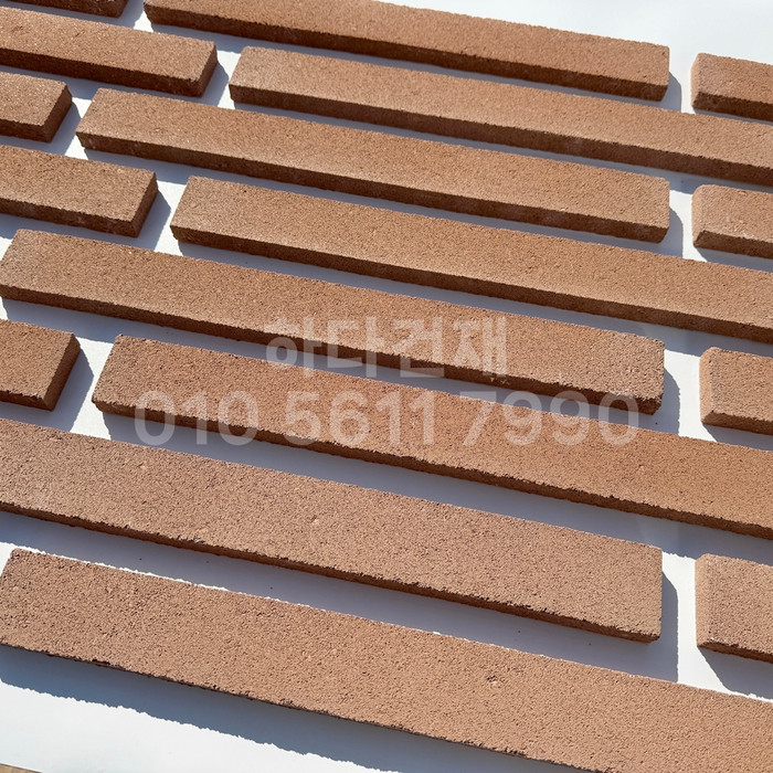 케이 모노타일 국내생산 490x53x19T 카라멜브라운 / 하다건재 와이드 롱브릭타일