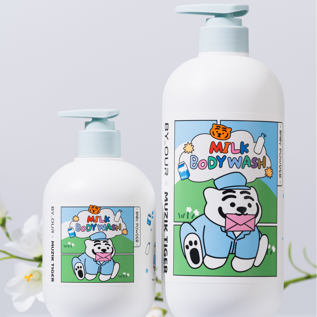 바이아우어 무직타이거 밀크 체취감소 퍼퓸 바디워시 베이비파우더향 1000ml 2개 이미지 2