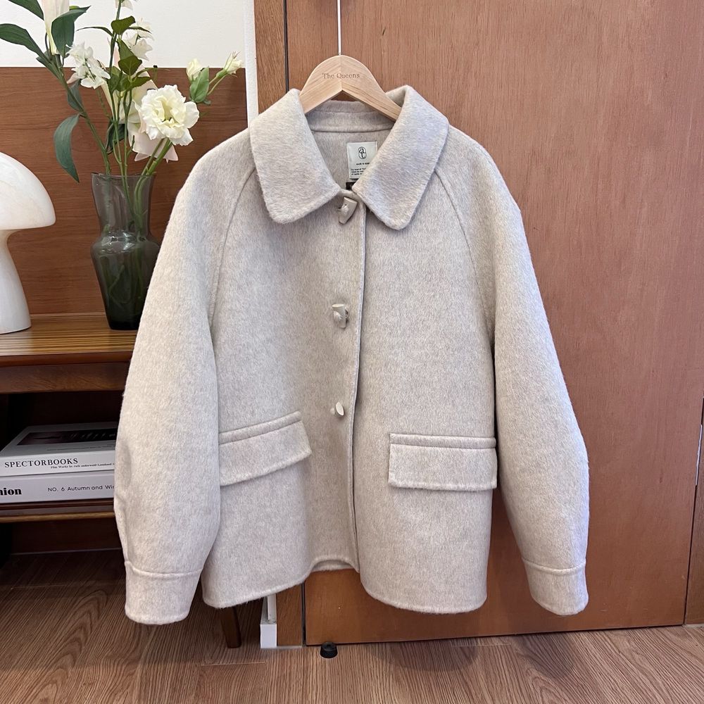 [✨예쁨보장] 더퀸즈 핸드메이드 숏코트 울코트 떡볶이코트 2color (겨울코트/출근룩/하객룩/연말룩) 상세 이미지 24