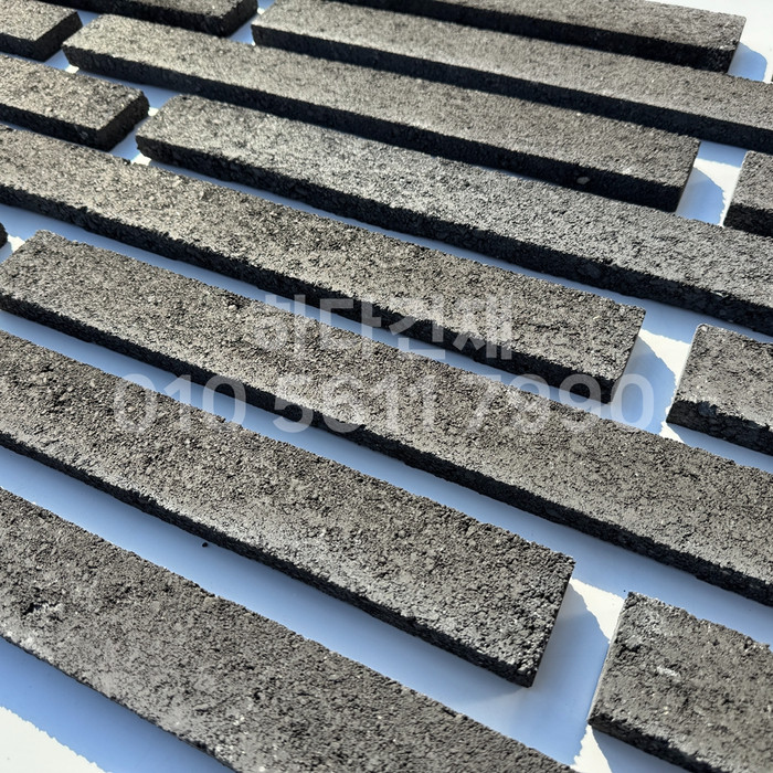 케이 모노타일 국내생산 490x53x19T 블랙 / 하다건재 와이드 롱브릭타일