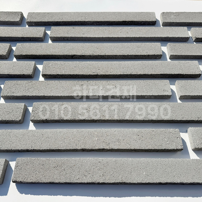 케이 모노타일 국내생산 490x53x19T 그레이 / 하다건재 와이드 롱브릭타일