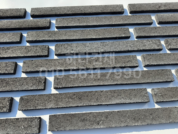 케이 모노타일 국내생산 490x53x19T 블랙 / 하다건재 와이드 롱브릭타일