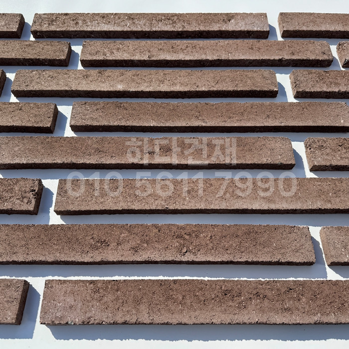 케이 모노타일 국내생산 490x53x19T 다크코코아 / 하다건재 와이드 롱브릭타일