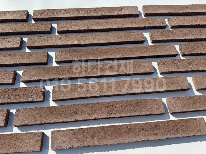 케이 모노타일 국내생산 490x53x19T 다크코코아 / 하다건재 와이드 롱브릭타일