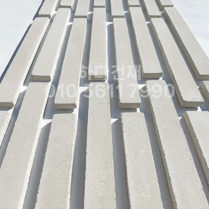 케이 모노타일 국내생산 490x53x19T 화이트 / 하다건재 와이드 롱브릭타일