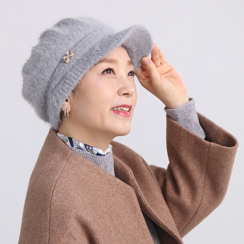 장미화 메종 아르떼 패션 방한모자 귀달이모자 4종 여성 겨울 털 방한모