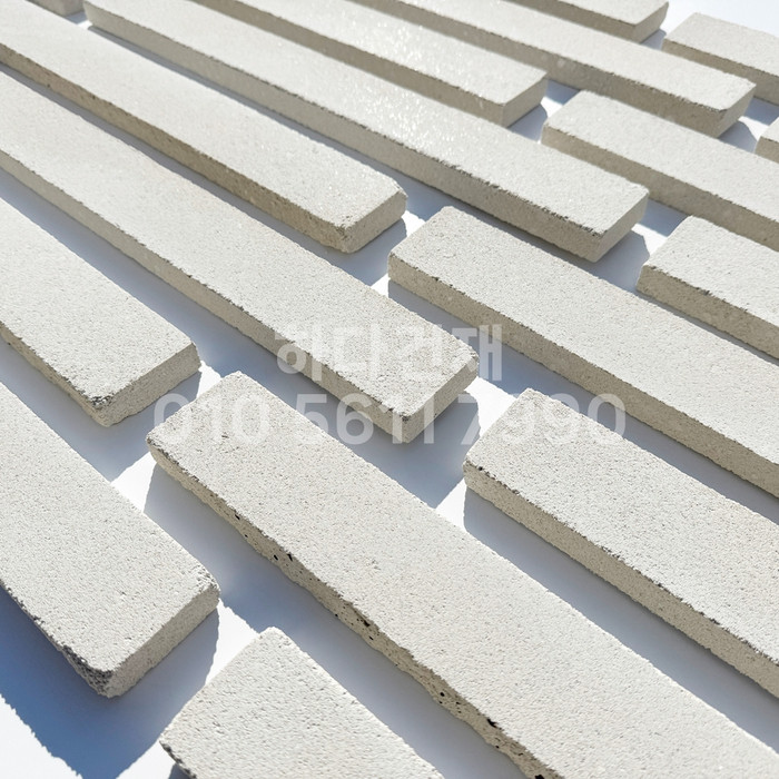 케이 모노타일 국내생산 490x53x19T 화이트 / 하다건재 와이드 롱브릭타일