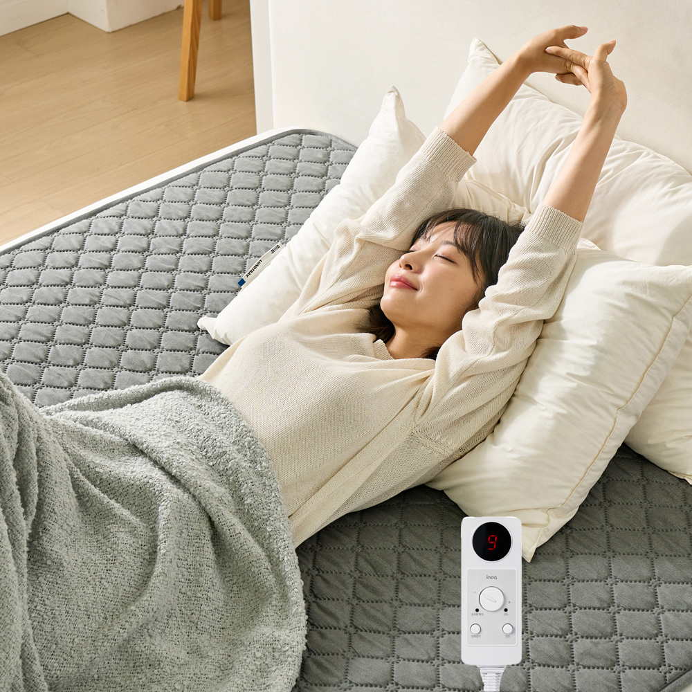 EMF 전자파안심 AI 인체감지 절전형 탄소매트 온열매트 싱글 세탁 1인용