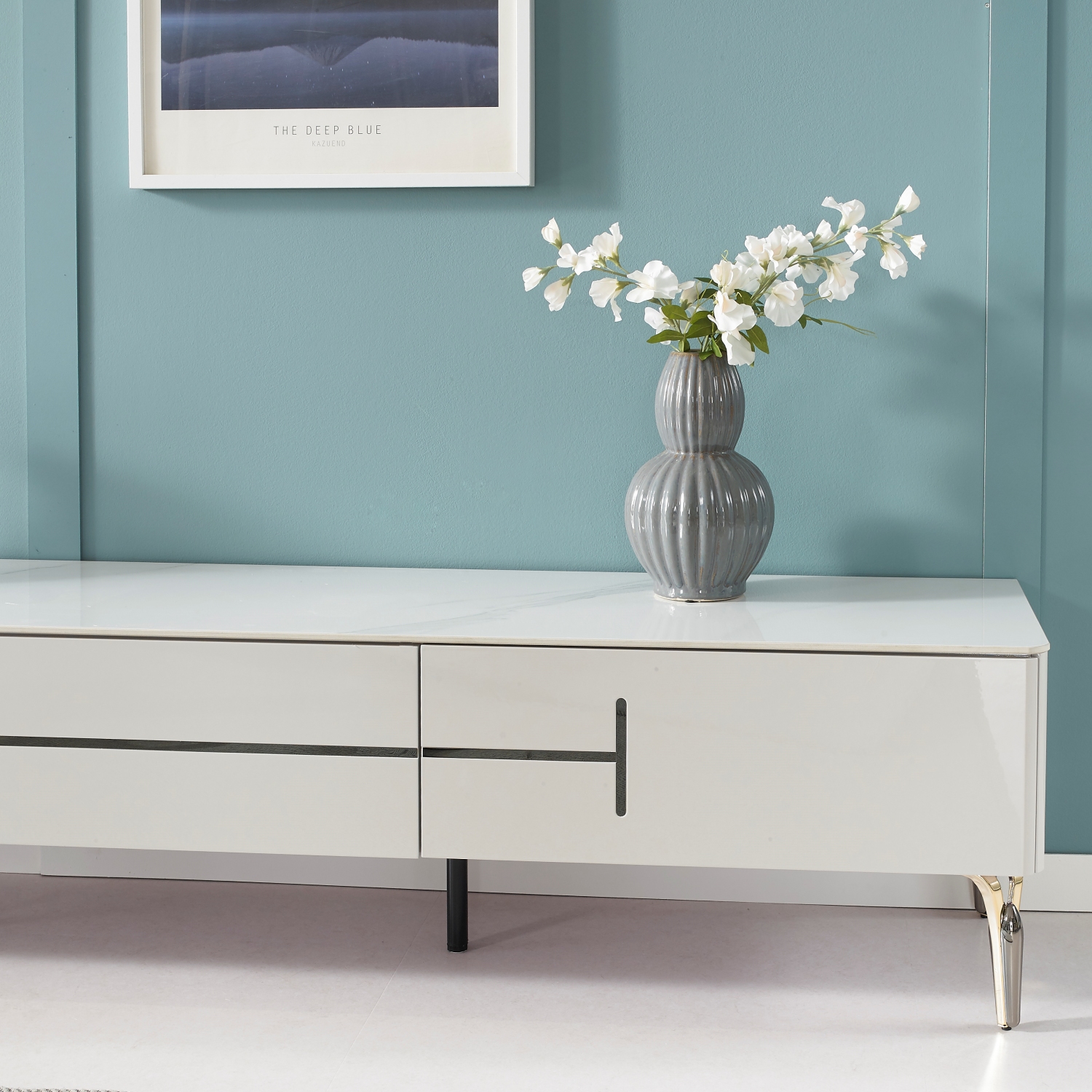 제이 포세린 세라믹 거실테이블 소파테이블 1300, 연베이지