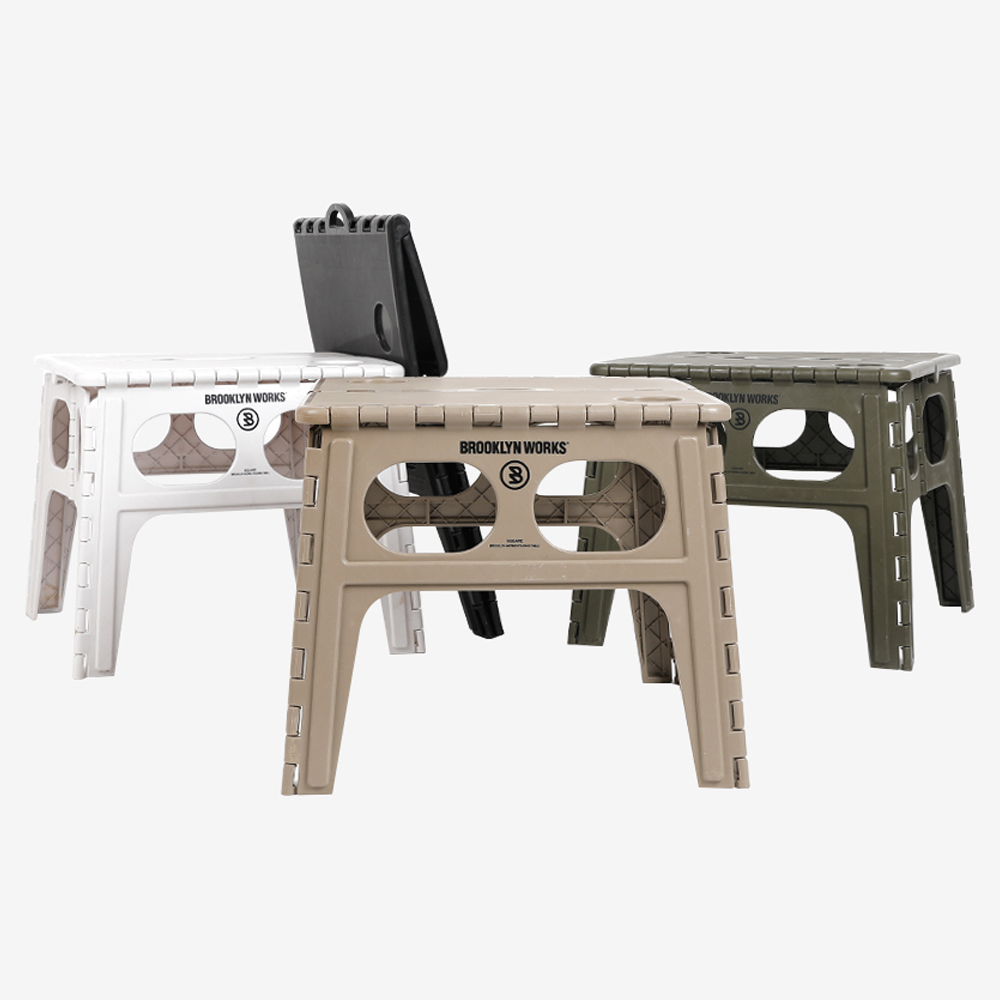 브루클린웍스 폴딩 테이블 캠핑 접이식 원터치 1초 미니 스툴 경량 보조 사이드 스텝