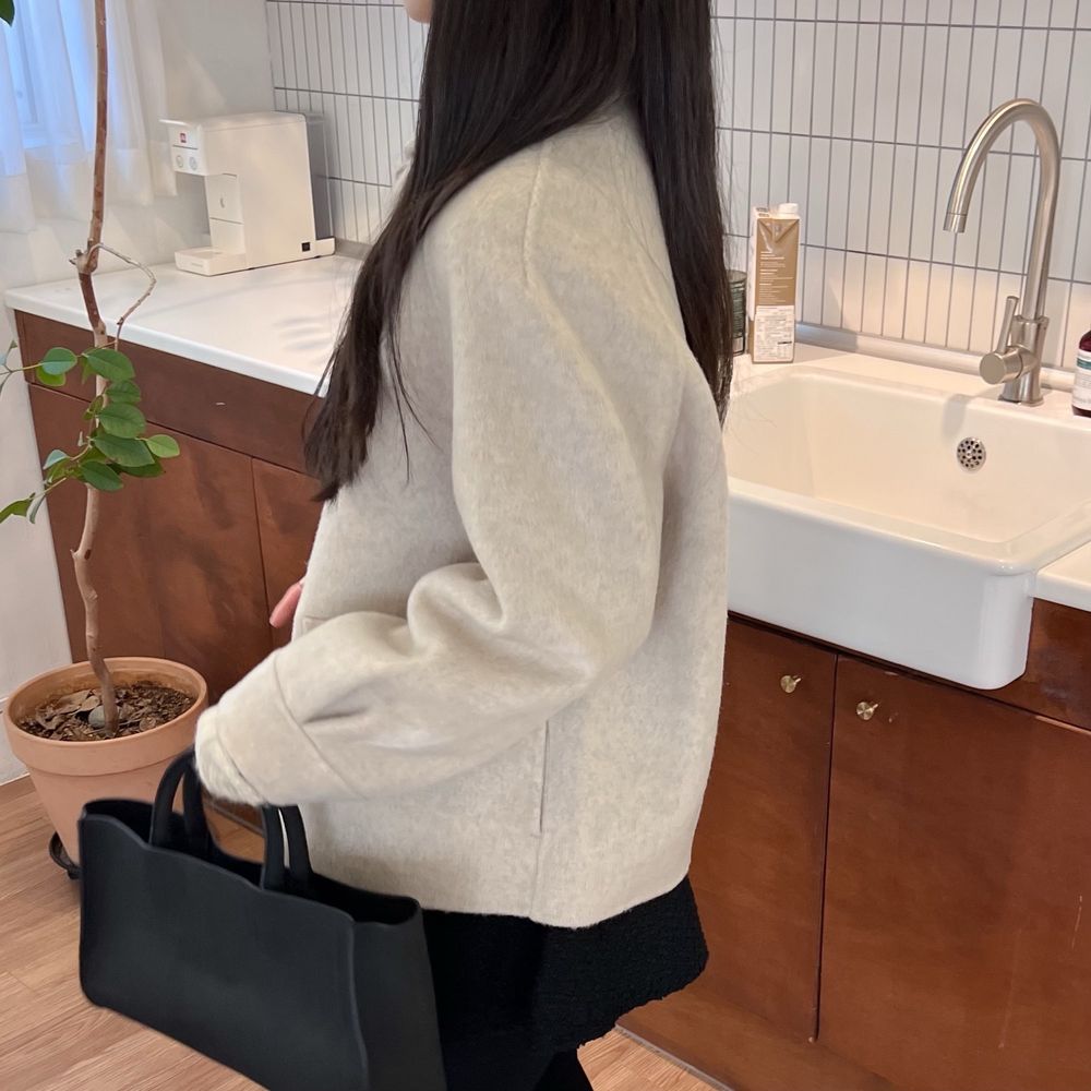 [✨예쁨보장] 더퀸즈 핸드메이드 숏코트 울코트 떡볶이코트 2color (겨울코트/출근룩/하객룩/연말룩) 상세 이미지 17